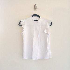 Ann Taylor mock-neck sleeveless shirt